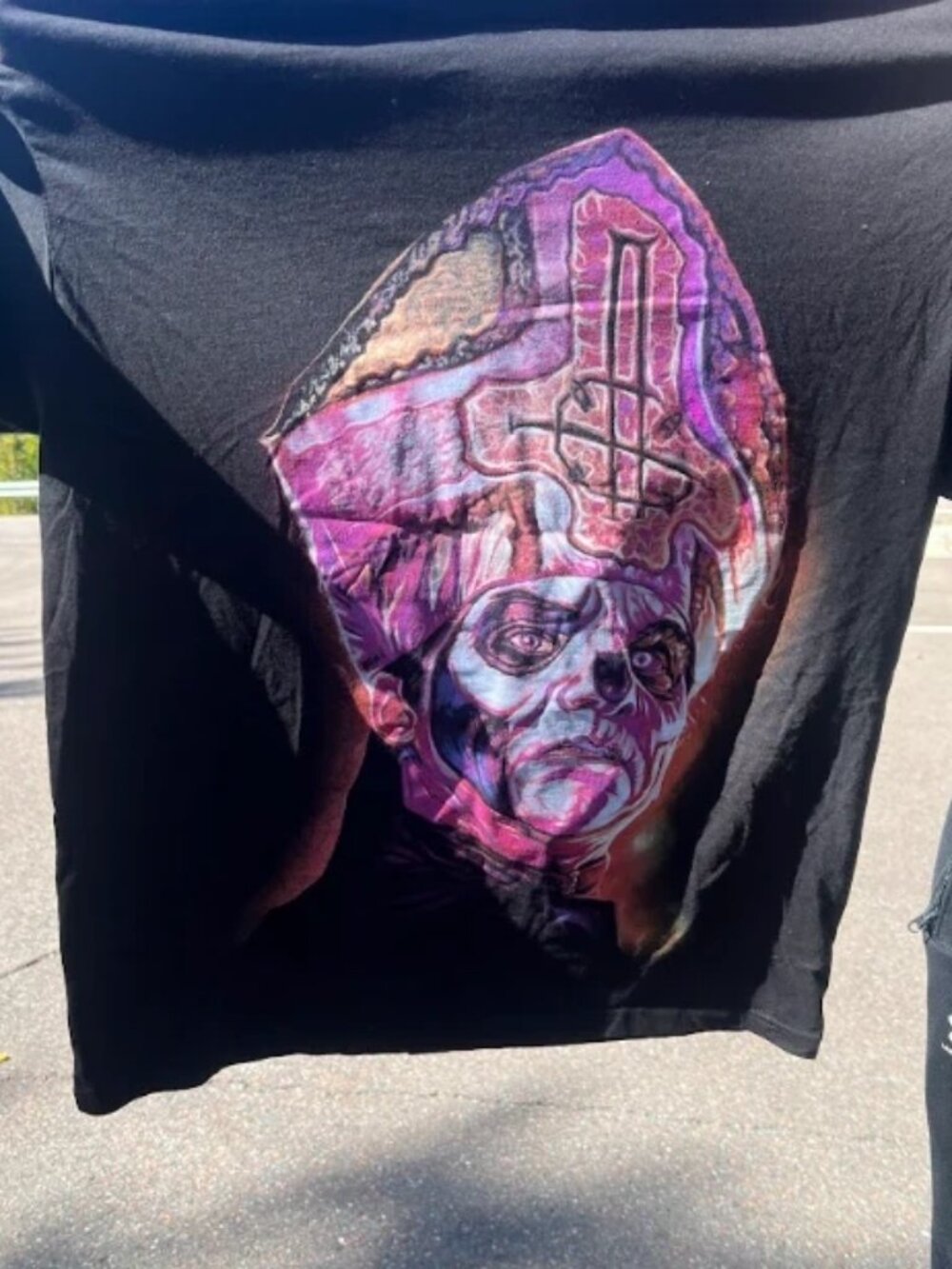 Ghost Papa Emeritus Graphic Band T-Shirt Black Size L Metal Rock Tee